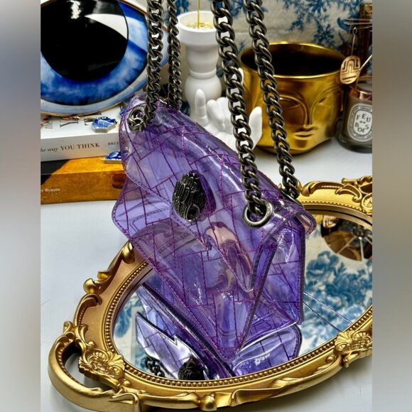 🆕 KURT GEIGER LONDON 🧿 NWOT Mini Kensington Crossbody Bag, Light Purple - Picture 5 of 16